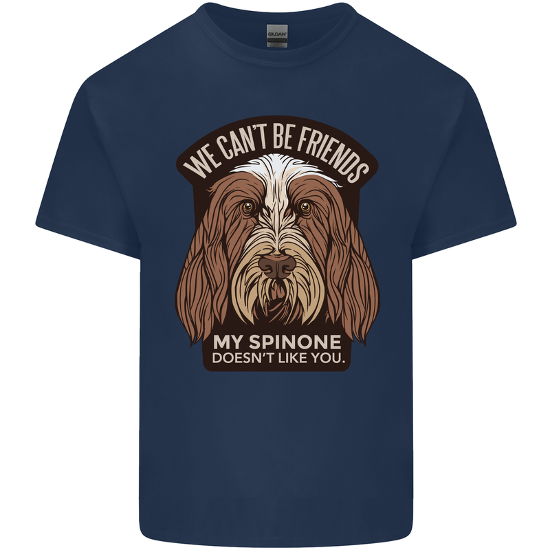 My Spinone Doesnt Like You Funny Dog Kids T-Shirt Childrens Navy Blue