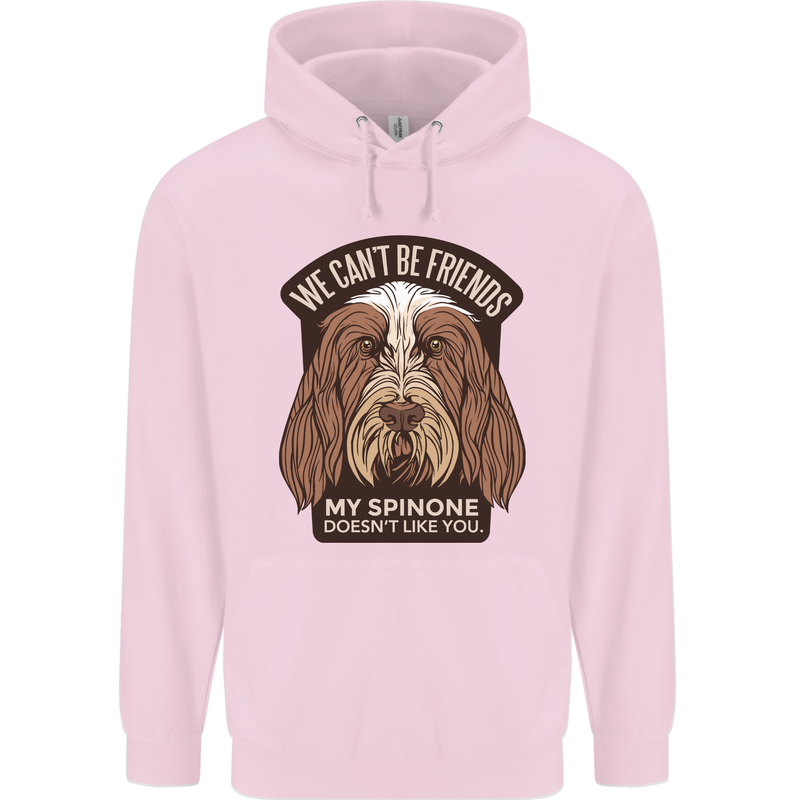 My Spinone Doesnt Like You Funny Dog Mens 80% Cotton Hoodie Light Pink