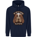 My Spinone Doesnt Like You Funny Dog Mens 80% Cotton Hoodie Navy Blue
