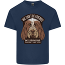 My Spinone Doesnt Like You Funny Dog Mens Cotton T-Shirt Tee Top Navy Blue