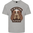 My Spinone Doesnt Like You Funny Dog Mens Cotton T-Shirt Tee Top Sports Grey