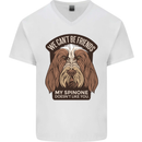 My Spinone Doesnt Like You Funny Dog Mens V-Neck Cotton T-Shirt White