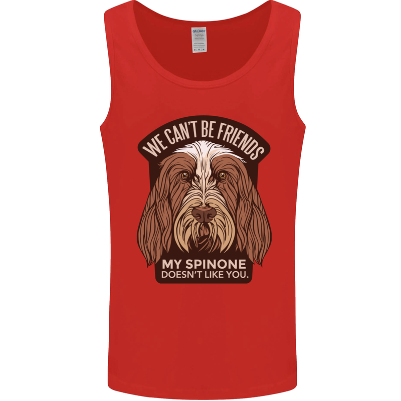 My Spinone Doesnt Like You Funny Dog Mens Vest Tank Top Red