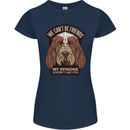 My Spinone Doesnt Like You Funny Dog Womens Petite Cut T-Shirt Navy Blue