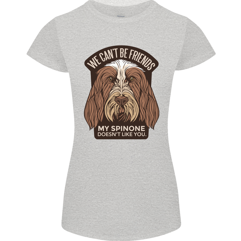 My Spinone Doesnt Like You Funny Dog Womens Petite Cut T-Shirt Sports Grey