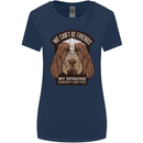 My Spinone Doesnt Like You Funny Dog Womens Wider Cut T-Shirt Navy Blue