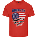 My Wife is American Nothing Scares Me USA Kids T-Shirt Childrens Red
