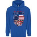 My Wife is American Nothing Scares Me USA Mens 80% Cotton Hoodie Royal Blue