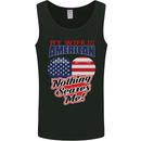 My Wife is American Nothing Scares Me USA Mens Vest Tank Top Black