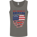 My Wife is American Nothing Scares Me USA Mens Vest Tank Top Charcoal