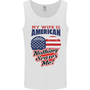 My Wife is American Nothing Scares Me USA Mens Vest Tank Top White