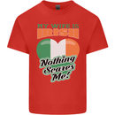 My Wife is Irish Nothing Scares Me Ireland Kids T-Shirt Childrens Red