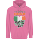 My Wife is Irish Nothing Scares Me Ireland Mens 80% Cotton Hoodie Azelea
