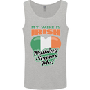 My Wife is Irish Nothing Scares Me Ireland Mens Vest Tank Top Sports Grey