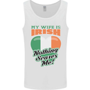 My Wife is Irish Nothing Scares Me Ireland Mens Vest Tank Top White