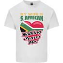 My Wife is South African Nothing Scares Me Africa Kids T-Shirt Childrens White
