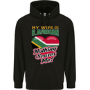 My Wife is South African Nothing Scares Me Africa Mens 80% Cotton Hoodie Black