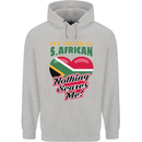 My Wife is South African Nothing Scares Me Africa Mens 80% Cotton Hoodie Sports Grey