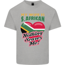 My Wife is South African Nothing Scares Me Africa Mens Cotton T-Shirt Tee Top Sports Grey