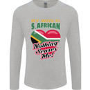 My Wife is South African Nothing Scares Me Africa Mens Long Sleeve T-Shirt Sports Grey