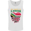 My Wife is South African Nothing Scares Me Africa Mens Vest Tank Top White