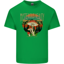 Mysterious Beauty Magic Mushroom LSD Kids T-Shirt Childrens Irish Green