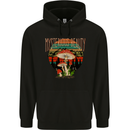 Mysterious Beauty Magic Mushroom LSD Mens 80% Cotton Hoodie Black