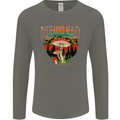 Mysterious Beauty Magic Mushroom LSD Mens Long Sleeve T-Shirt Charcoal