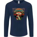 Mysterious Beauty Magic Mushroom LSD Mens Long Sleeve T-Shirt Navy Blue
