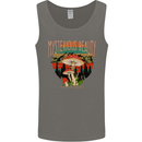 Mysterious Beauty Magic Mushroom LSD Mens Vest Tank Top Charcoal