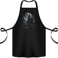 Mystical Grim Reaper Skull Cotton Apron 100% Organic Black
