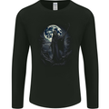 Mystical Grim Reaper Skull Mens Long Sleeve T-Shirt Black
