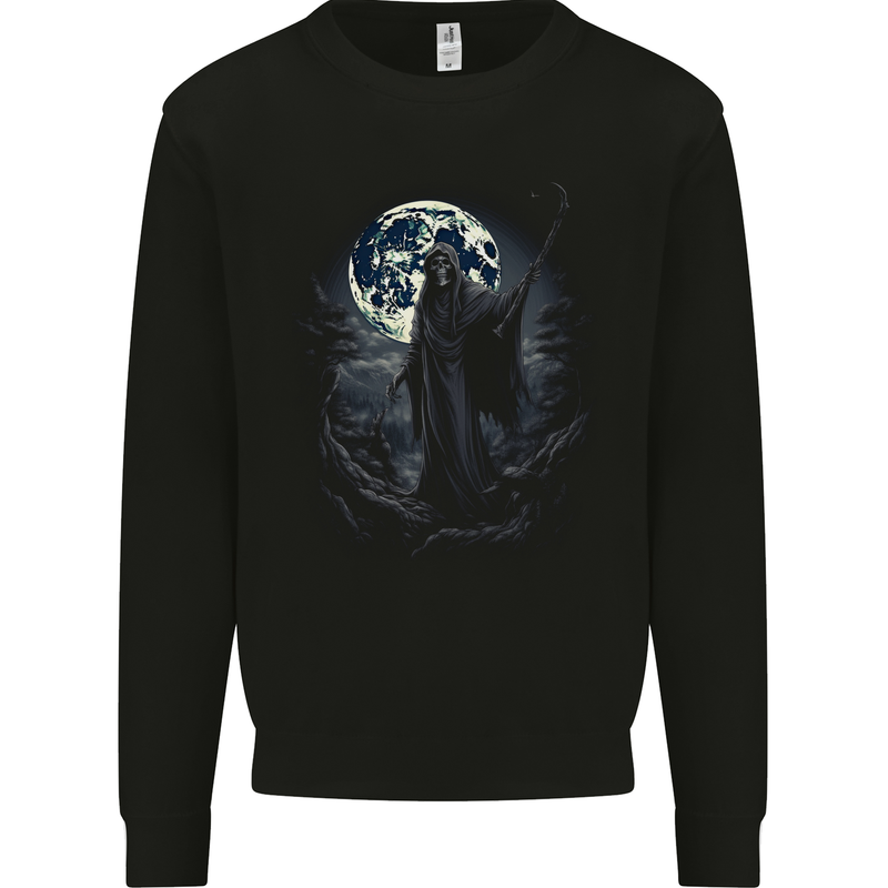 Mystical Grim Reaper Skull Mens Sweatshirt Jumper Black