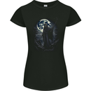 Mystical Grim Reaper Skull Womens Petite Cut T-Shirt Black