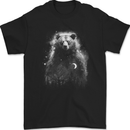 Mystical Grizzly Bear Mens Gildan Cotton T-Shirt Black