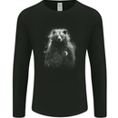 Mystical Grizzly Bear Mens Long Sleeve T-Shirt Black