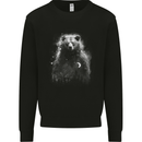 Mystical Grizzly Bear Mens Sweatshirt Jumper Black