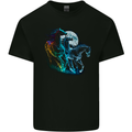 Mystical Horses Equestrian Mens Cotton T-Shirt Tee Top Black