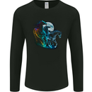 Mystical Horses Equestrian Mens Long Sleeve T-Shirt Black