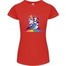 Mystical Panda Bear Unicorn Cat and Shark Womens Petite Cut T-Shirt