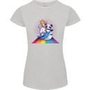 Mystical Panda Bear Unicorn Cat and Shark Womens Petite Cut T-Shirt
