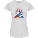 Mystical Panda Bear Unicorn Cat and Shark Womens Petite Cut T-Shirt