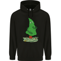 Naked Christmas Tree Funny Rude Xmas Naturist Childrens Kids Hoodie Black