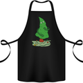 Naked Christmas Tree Funny Rude Xmas Naturist Cotton Apron 100% Organic Black