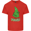 Naked Christmas Tree Funny Rude Xmas Naturist Mens Cotton T-Shirt Tee Top Red