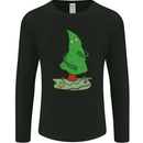 Naked Christmas Tree Funny Rude Xmas Naturist Mens Long Sleeve T-Shirt Black