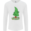 Naked Christmas Tree Funny Rude Xmas Naturist Mens Long Sleeve T-Shirt White
