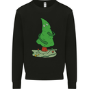 Naked Christmas Tree Funny Rude Xmas Naturist Mens Sweatshirt Jumper Black