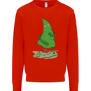 Naked Christmas Tree Funny Rude Xmas Naturist Mens Sweatshirt Jumper Bright Red