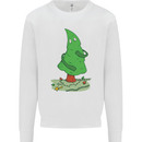 Naked Christmas Tree Funny Rude Xmas Naturist Mens Sweatshirt Jumper White